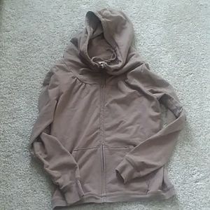 Brown zip top with hood size S